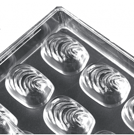 Поликарбонатная форма для шоколада 275*135*24 мм | Ракушка мод.2199