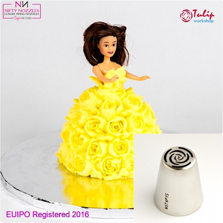 Насадка Роза №15 десять лепестков | L размер (Russian Rose Nozzle #15 Ten Petals | L size | by Tulip Workshop)