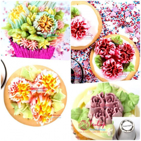 Насадка Малазийский Цветок №207 Роза Фантазия | XL размер (Russian Flower Nozzle # 207 Fantasia | XL size | By Tulip Workshop)