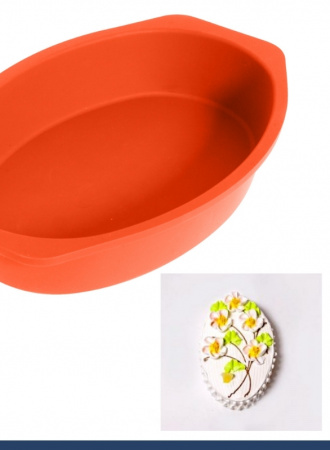 Силиконовая форма для выпечки Овал 230•170•45 мм