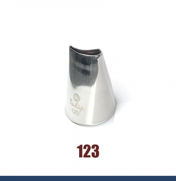 Кондитерская насадка 123 Tulip прорезь 17 мм, лепесток розы изогнутый