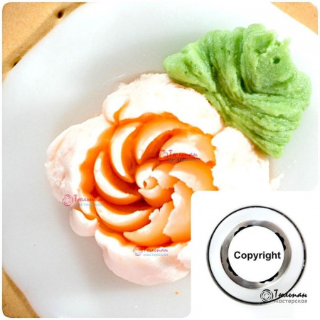 Насадка Малазийский Цветок №215 Роза Кэрол | XL размер (Russian Flower Nozzle # 215 - Rosy | XL size | By Tulip Workshop)