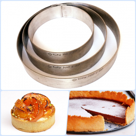 Формы для выпечки нерж.сталь | Кольца (высота 2 см, Ø 8-30 см)