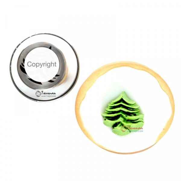 Насадка Рождественская Ель №217 | XL размер (Russian Nozzle #217 Christmas tree | XL size | By Tulip Workshop)