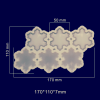 Силиконовая форма для шоколада-мастики-карамели 6 фигур - Снежинка