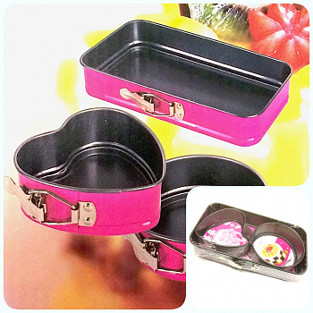 Форма для выпечки металлическая разъёмная антипригарная | мини Комбо набор 3 шт