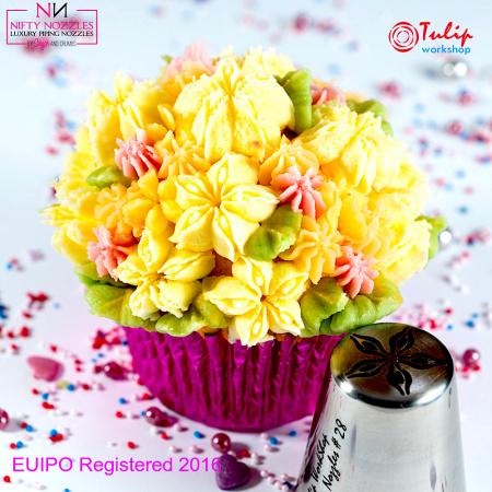 Насадка Цветок №28 Звезда | L размер (Russian Flower Nozzle #28 Flower-Star | L size | By Tulip Workshop)