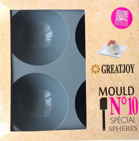 Силиконовая форма 3D для муссовых десертов | Сфера №10-4 фигуры ∅115 мм