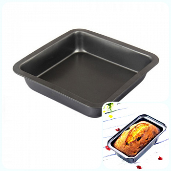Форма для выпечки металлическая антипригарная | Прямоугольная, высота 4.5 см