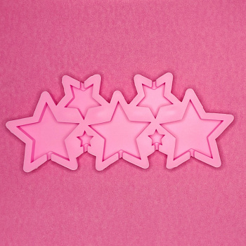Силиконовая форма для шоколада-мастики-карамели 5 фигур - Звёзды