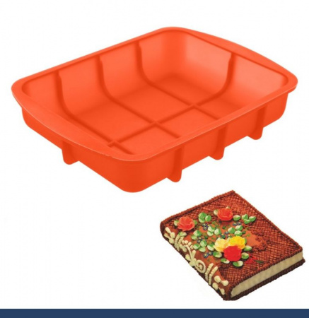 Силиконовая форма для выпечки Прямоугольная 265•200•50 мм (Книга)