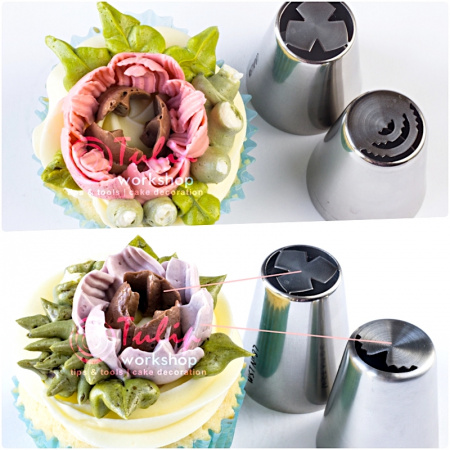 Насадка Тюльпан №87 F три лепестка | L размер (Russian Tulip Nozzle #87 F | L size | by Tulip Workshop)