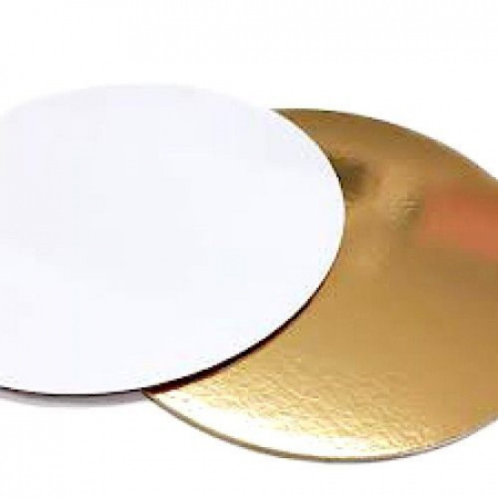 Подложка для бенто тортов Золото/Жемчуг 2х сторон. 0.8 мм, Ø 120 мм Подложка для бенто тортов Золото/Жемчуг 2х сторон. 0.8 мм, Ø 120 мм