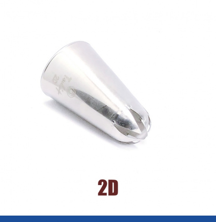 Кондитерская насадка 2D (852) Tulip™ закрытая звезда, 6 лучей, Ø 4-14 мм, Korea