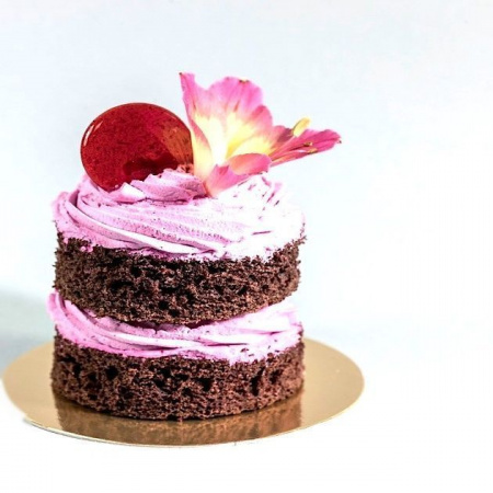 Подложка для пирожных Золото/Жемчуг 2х сторон. 0.8 мм, Ø 75 мм