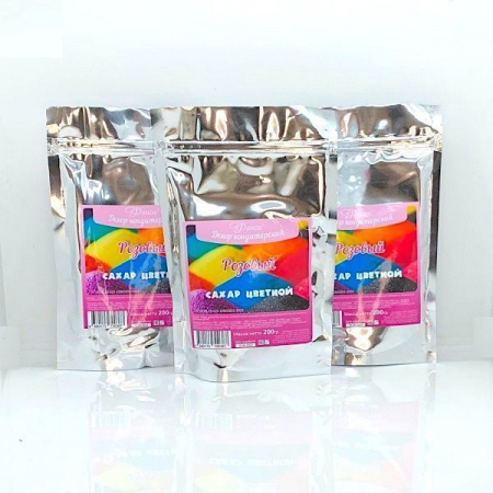 Цветной Сахар Розовый посыпка кондитерская 200 гр - 1 кг