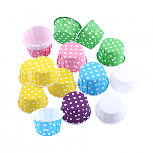 Бумажная капсула усиленная для выпечки капкейков Ø низ 6, см верх 4 см | 100 шт Печать