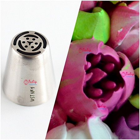 Насадка Тюльпан №1 шести лепестковая | L размер (Russian Tulip Nozzle #1 Six Petals | L size | by Tulip Workshop)