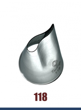 Кондитерская насадка 118 Tulip, Корея, прорезь 17 мм лепесток 2-й изогнутый