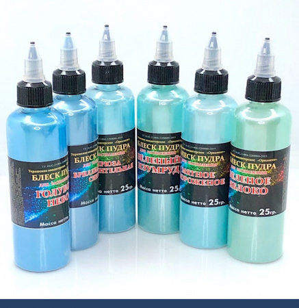 Пищевой краситель распылитель 25 г сухой Блеск-Пудра Зелёный ЯБЛОКО