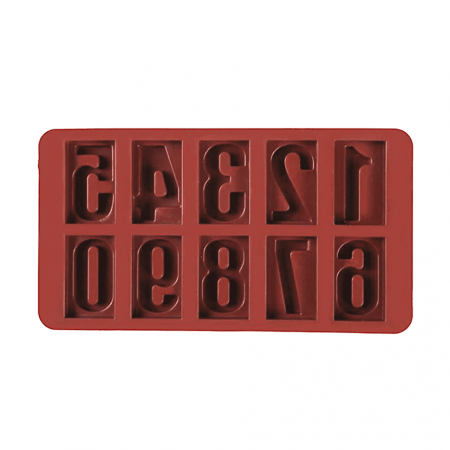 Силиконовая мини-форма Цифры 200*110*3 мм (Эконом)