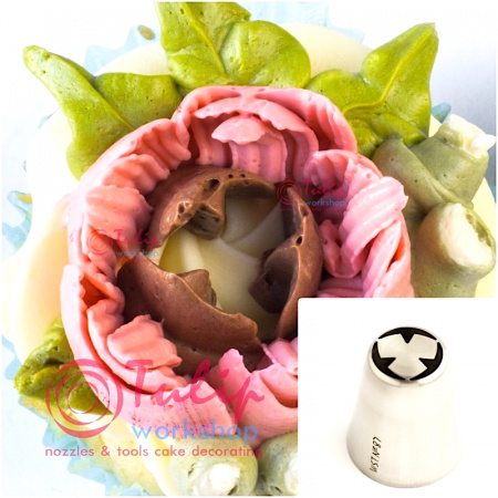 Насадка Тюльпан №87 F три лепестка | L размер (Russian Tulip Nozzle #87 F | L size | by Tulip Workshop)