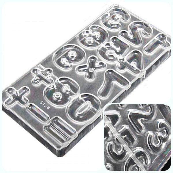 Поликарбонатная форма для шоколада 275*135*24 мм | Цифры мод.2139