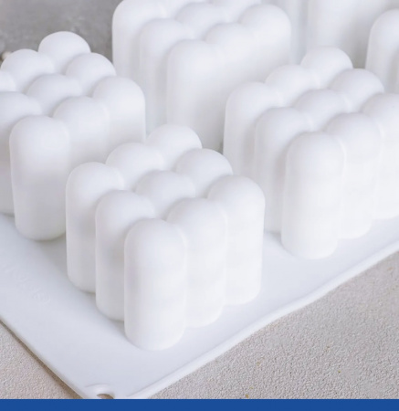 Силиконовая форма КУБ Пузырьки 6 фигур 230•150•60 мм (60•60•50 мм)