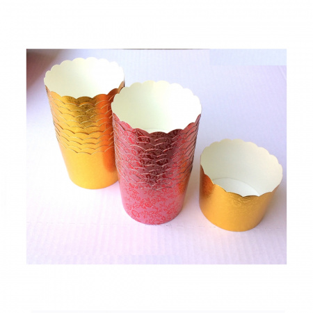 Бумажная капсула плотная для выпечки капкейков Ø низ 5 см, высота 3 см | 24 шт