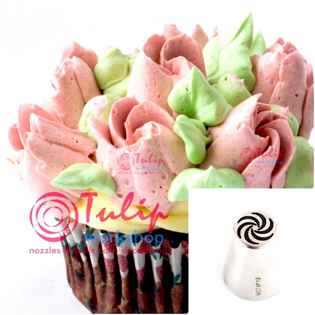 Насадка Бутон Малазийской Розы №18 шесть лепестков | L размер (Russian Flower Bud Nozzle #18 Rose Cup | L size | by Tulip Workshop)