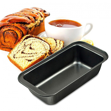 Форма для выпечки металлическая антипригарная | Прямоугольная, высота 4.5 см