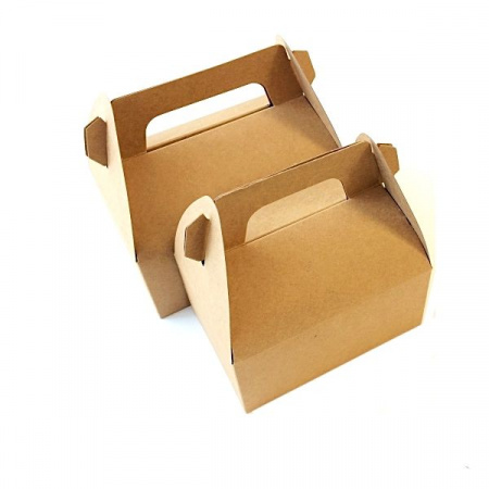 Крафт-коробка с ручками (сундучок) 14*9*7 см | упак. 5-25 шт Крафт-коробка с ручками (сундучок) 14*9*7 см | упак. 5-25 шт