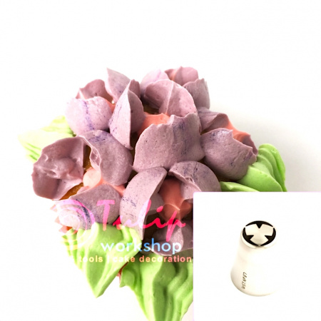 Насадка Тюльпан №87 F три лепестка | L размер (Russian Tulip Nozzle #87 F | L size | by Tulip Workshop)