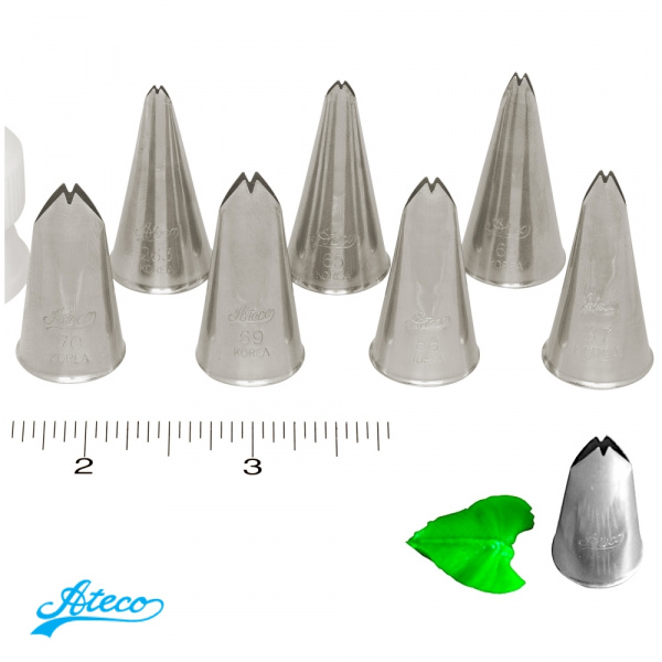 Кондитерская насадка листик №65-70, 263 Ateco | Малый размер Кондитерская насадка листик №65-70, 263 Ateco | Малый размер
