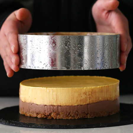 Формы для выпечки нерж.сталь Набор 3 шт | Кольца (высота 6 см, Ø 14, 16, 18 см)