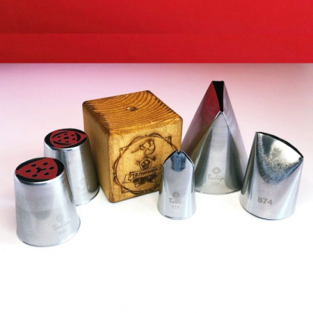 Дополнительный набор для зефирных цветов 5 шт | от Малиновки МК (насадки тюльпан L+ размер) Дополнительный набор для зефирных цветов 5 шт | от Малиновки МК (насадки тюльпан L+ размер)