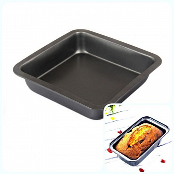 Форма для выпечки металлическая антипригарная | Прямоугольная, высота 4.5 см