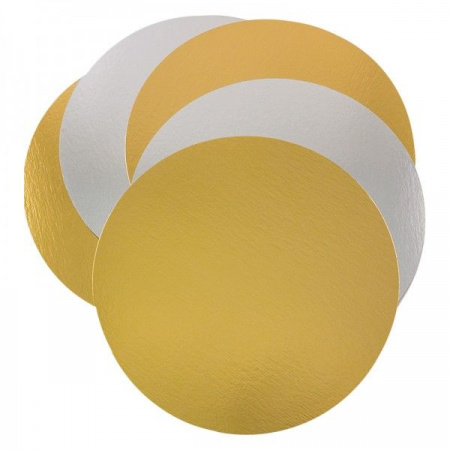 Подложка для бенто тортов Золото/Жемчуг 2х сторон. 0.8 мм, Ø 120 мм Подложка для бенто тортов Золото/Жемчуг 2х сторон. 0.8 мм, Ø 120 мм