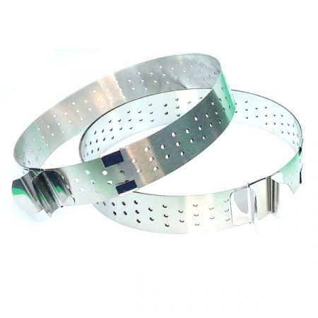 Форма для выпечки перфор. раздвижная Кольцо Ø 16-30 см | высота 3 см