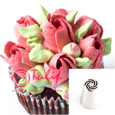 Насадка Бутон Малазийской Розы №17 пять лепестков | L размер (Russian Flower Bud Nozzle #17 Garden Rose | L size | by Tulip Workshop)