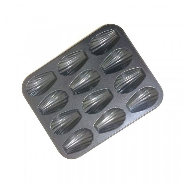 Форма для выпечки металлическая антипригарная | 12 кексов - Мадлен