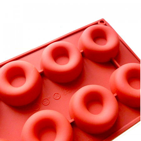 Силиконовая форма Пончик (Донат) диам 65 мм 6 фигур