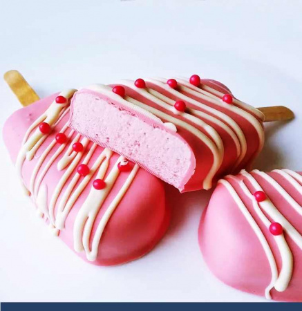 Силиконовая форма для мороженого 255•140•20 мм Стандарт 4 ячейки (90•50•20 мм)+50 шт палочек