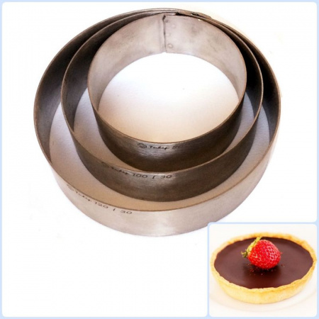 Формы для выпечки нерж.сталь | Кольца (высота 3 см, Ø 8-30 см)