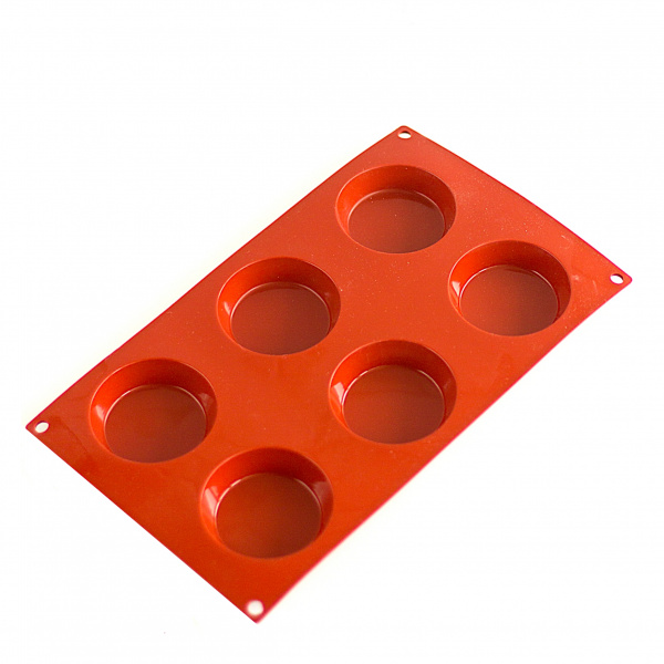 Форма для выпечки силиконовая Тортинка 6 фигур 78*17 мм