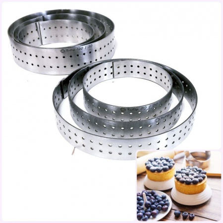 Формы для выпечки нерж.сталь перфорир. | Кольца (высота 3 см, Ø 8-30 см)